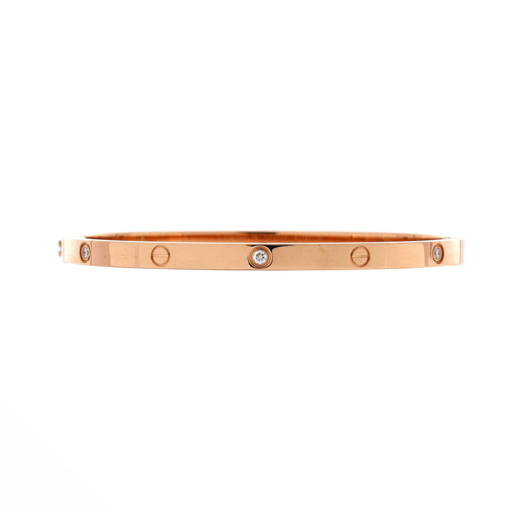 Love 6 Diamond Bracelet 18K Rose Gold and Diamonds Small 17
