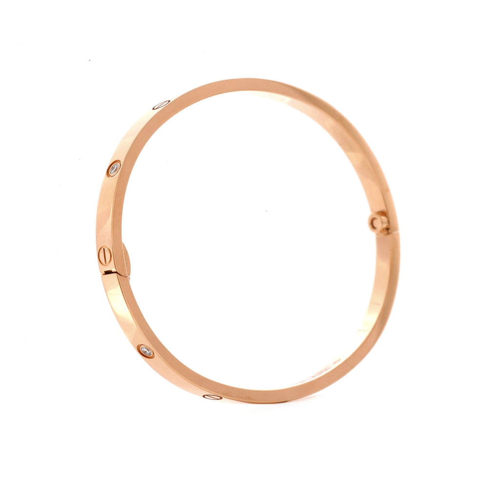 Love 6 Diamond Bracelet 18K Rose Gold and Diamonds Small 17