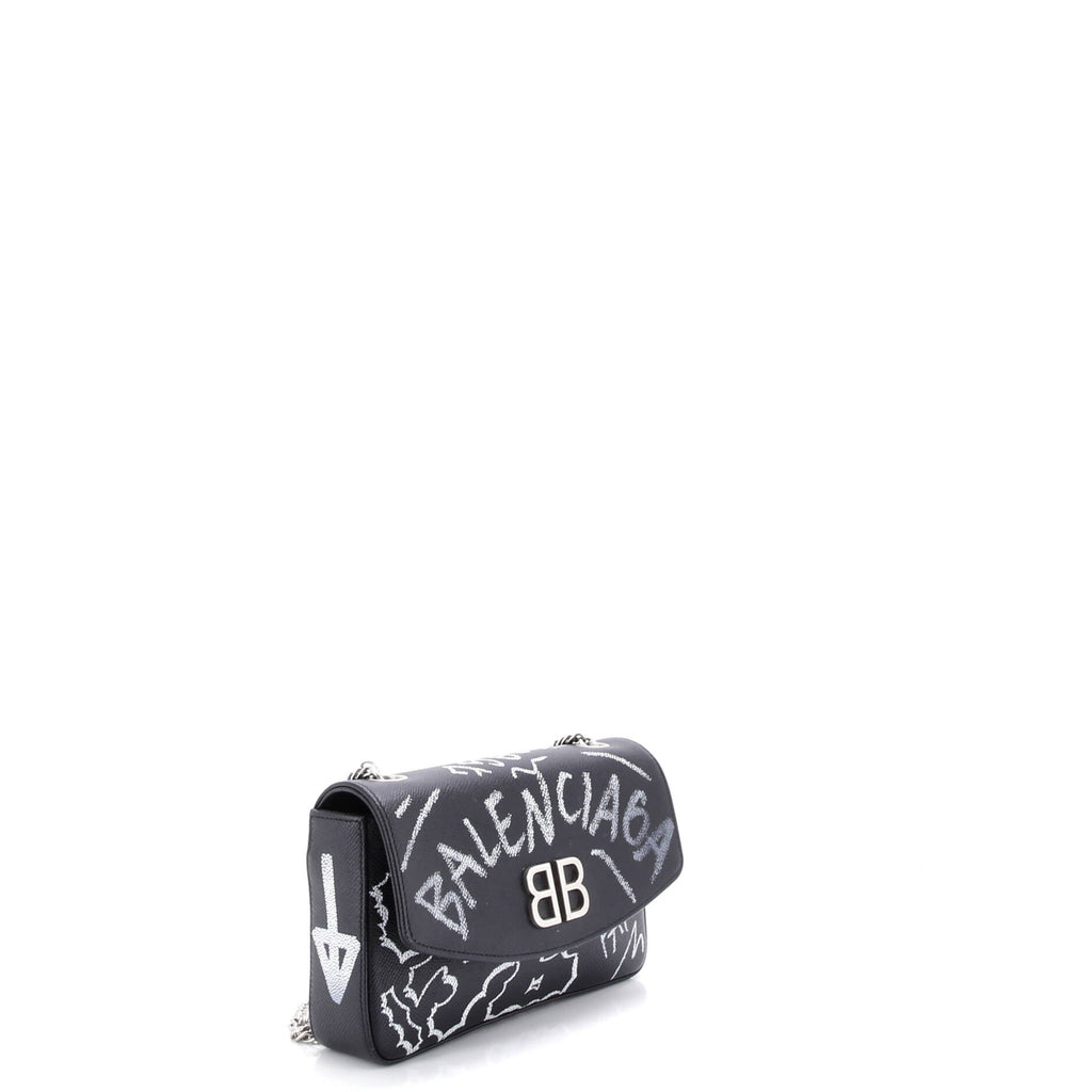 BB Graffiti Chain Wallet Leather Small