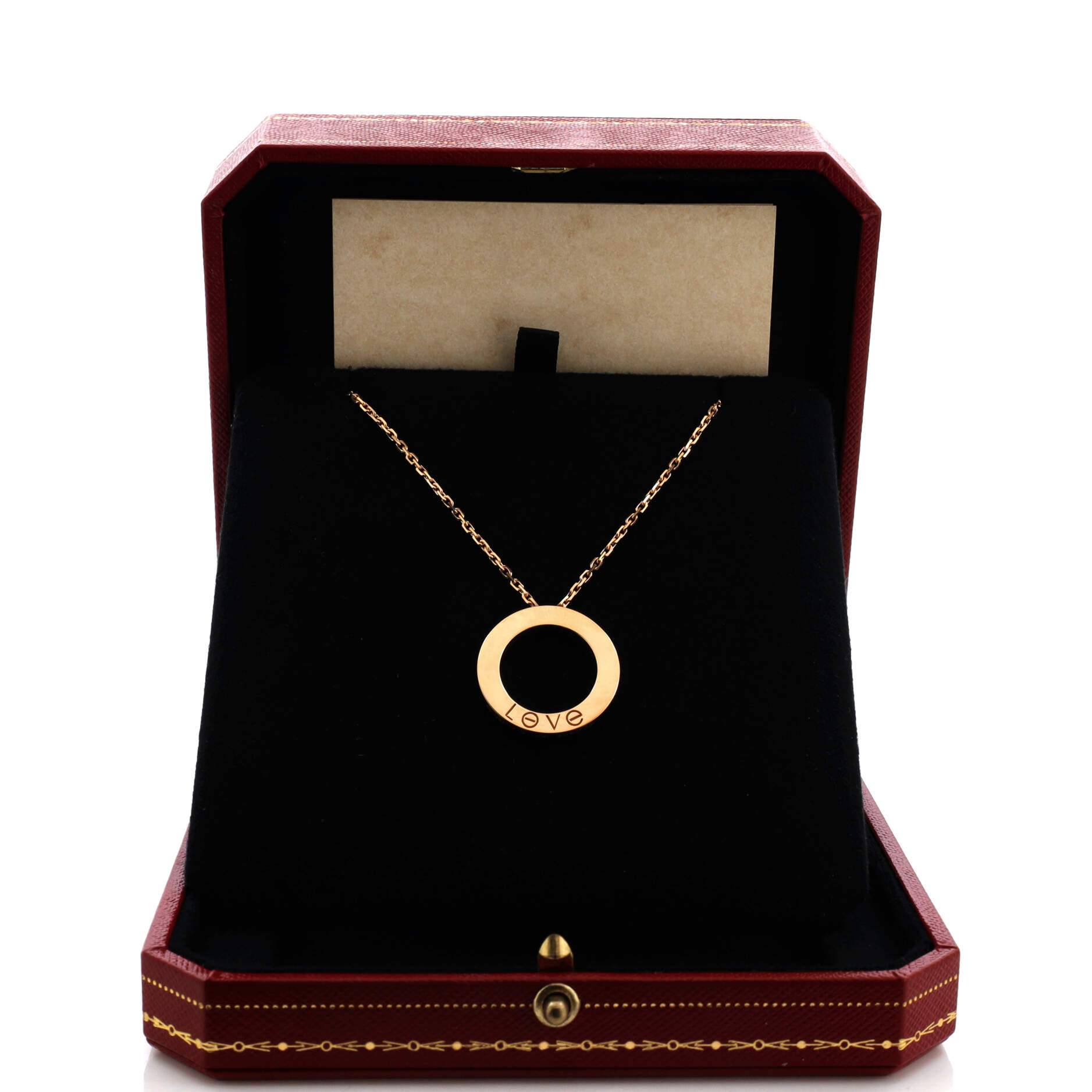 Love Pendant Necklace 18K Rose Gold