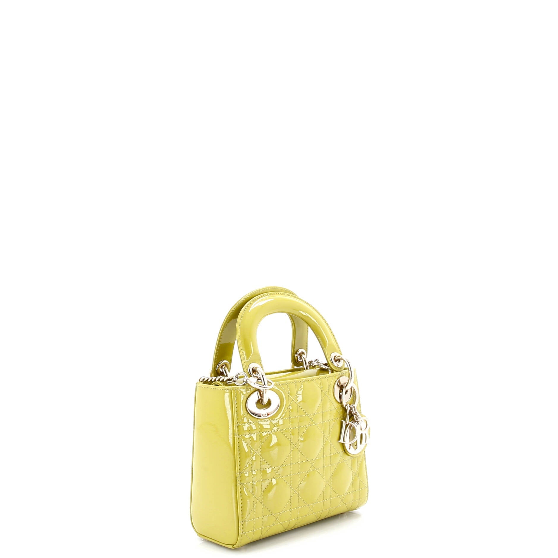 Lady Dior Chain Bag Cannage Quilt Patent Mini