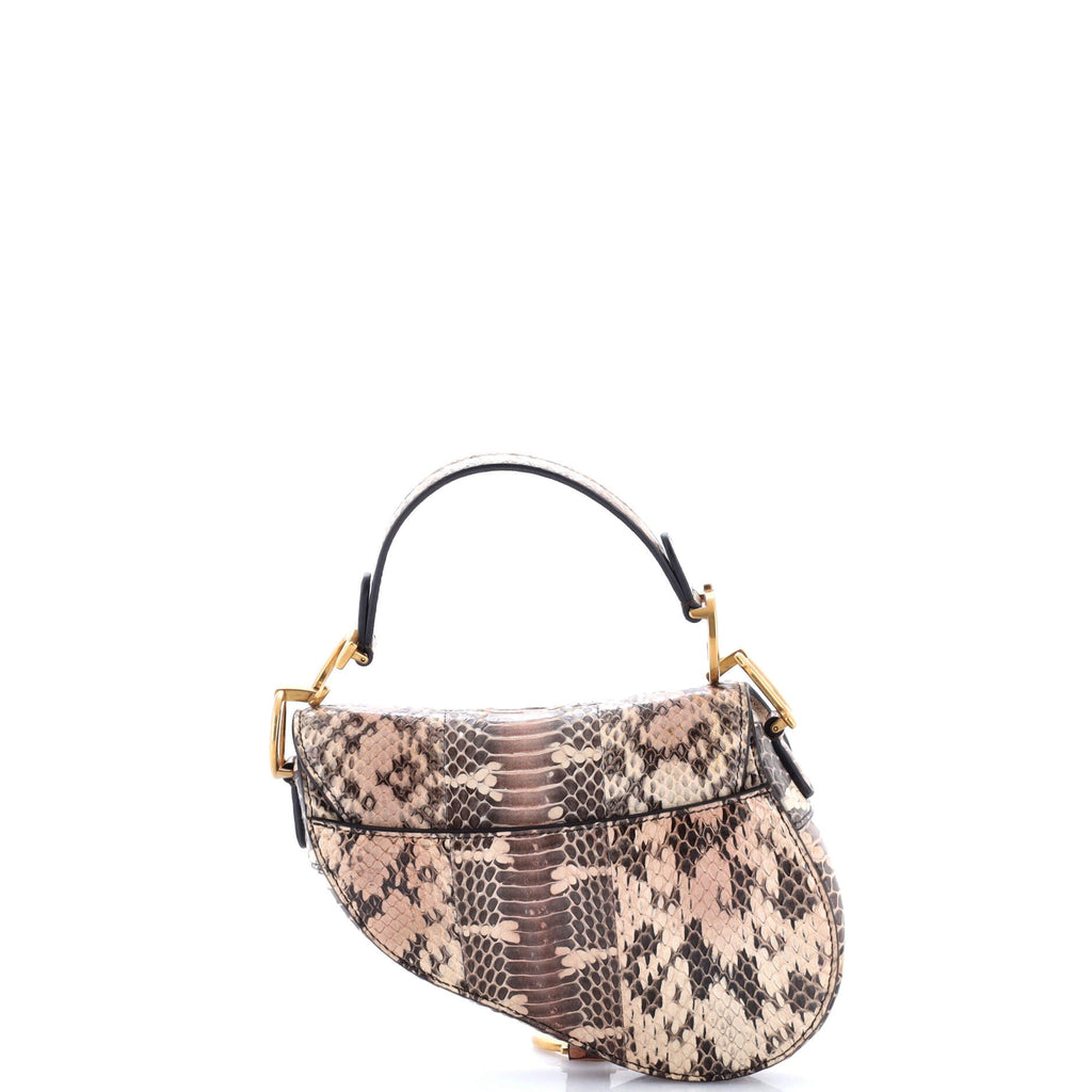 Saddle Handbag Python Mini