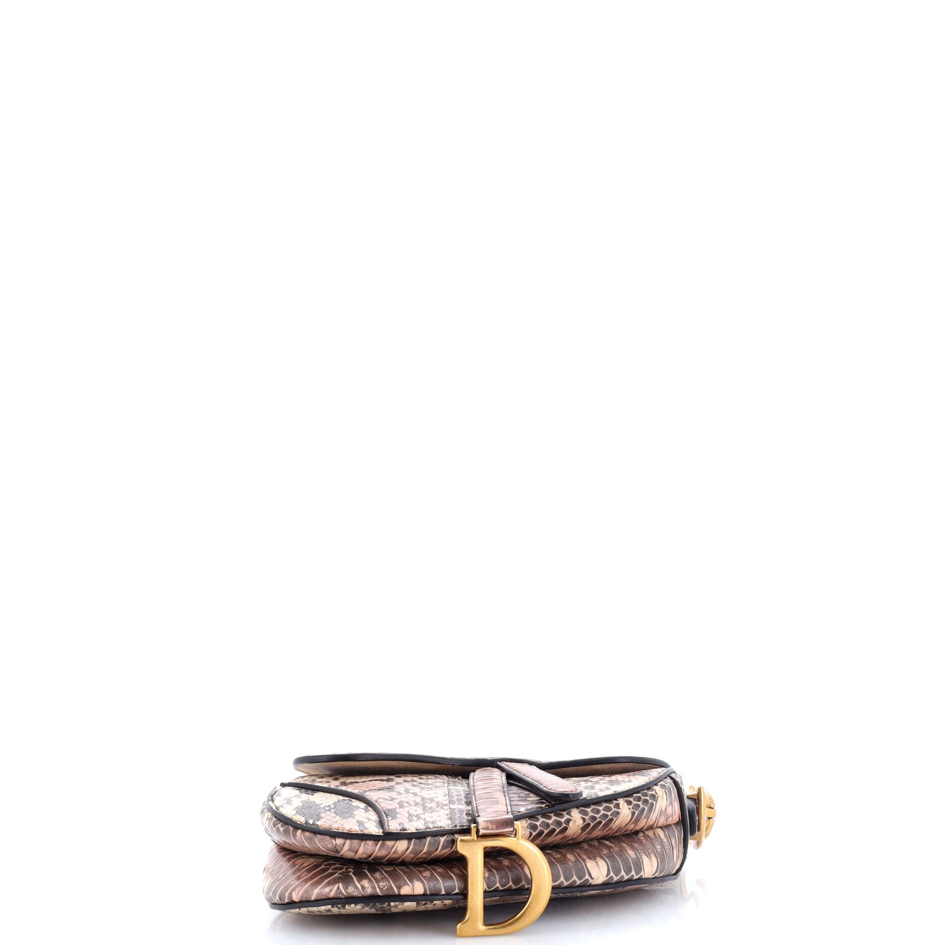 Saddle Handbag Python Mini