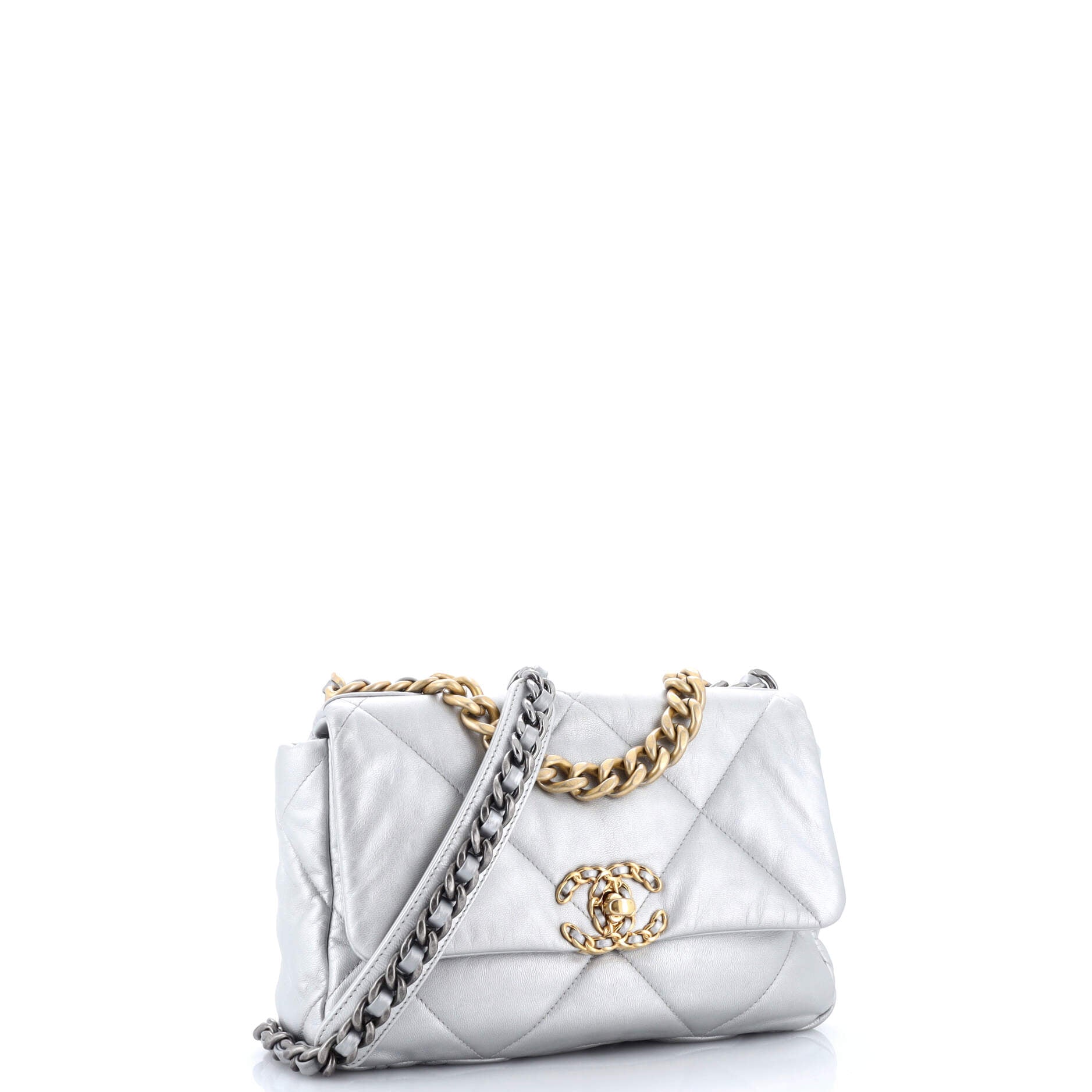 19 Flap Bag Quilted Leather Medium
