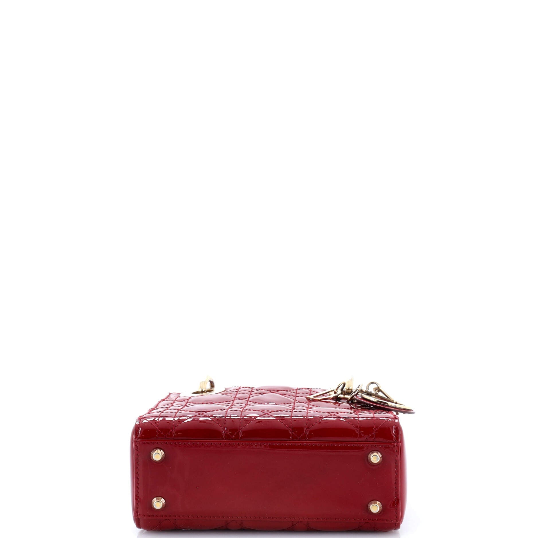 Lady Dior Chain Bag Cannage Quilt Patent Mini
