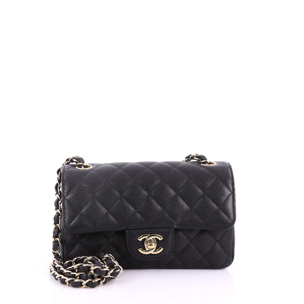Classic Single Flap Bag Quilted Caviar Mini