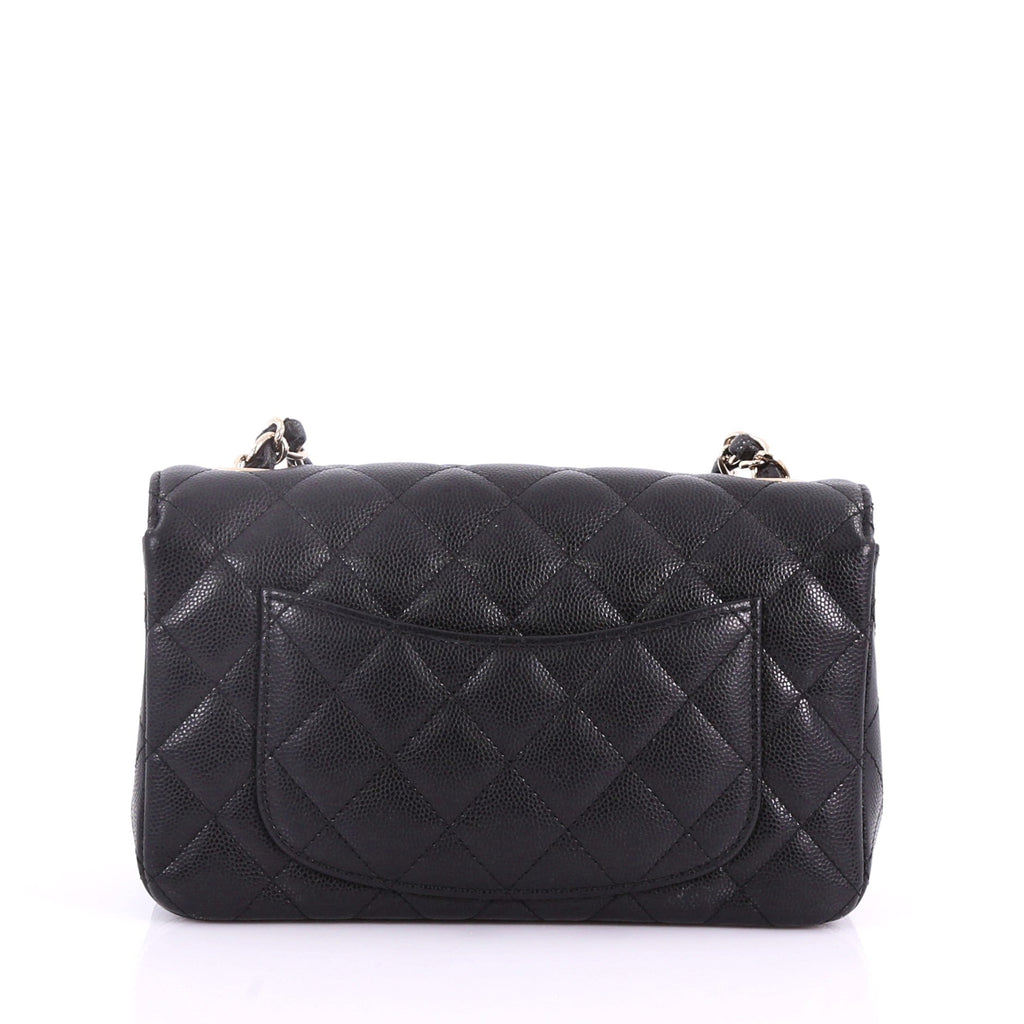 Classic Single Flap Bag Quilted Caviar Mini