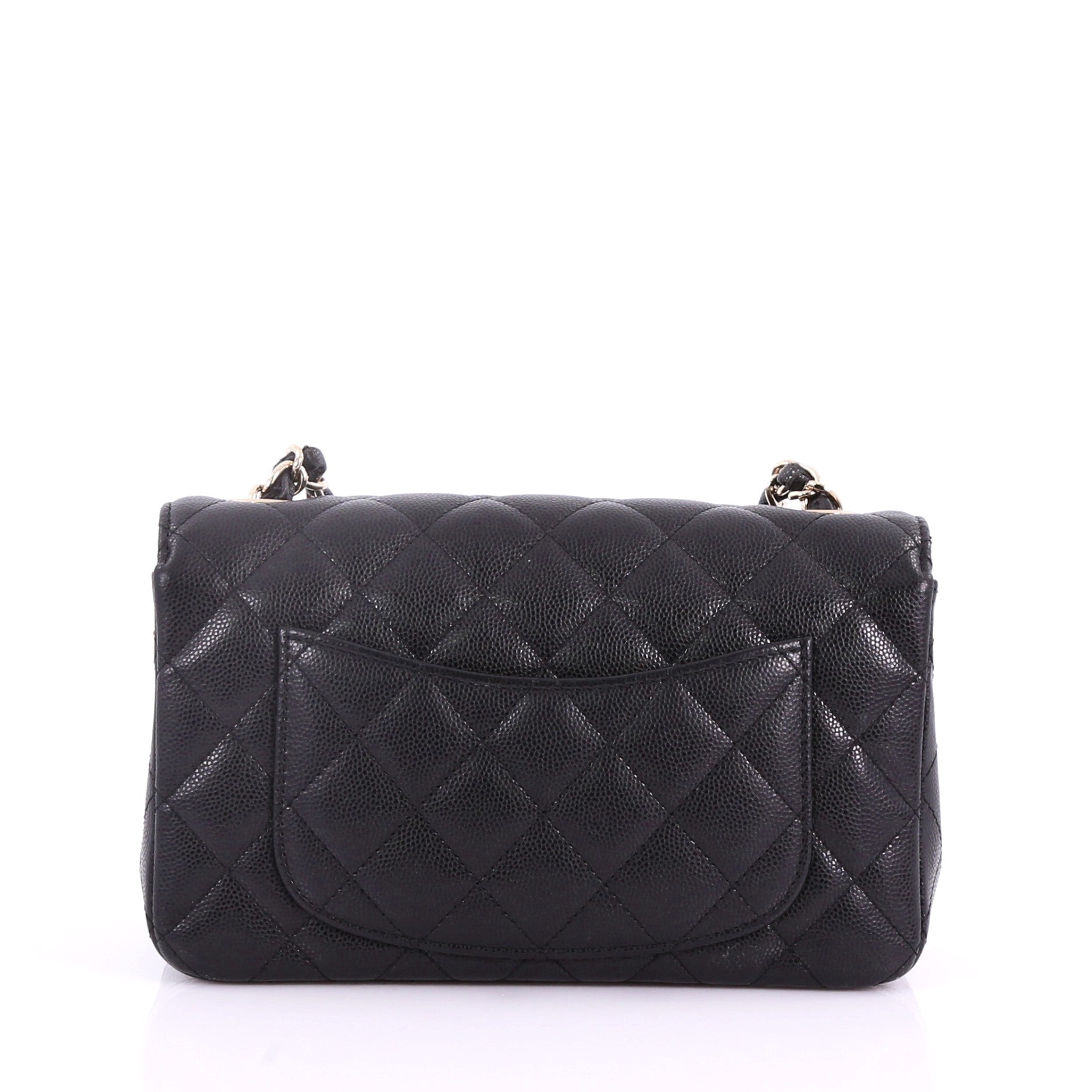Classic Single Flap Bag Quilted Caviar Mini