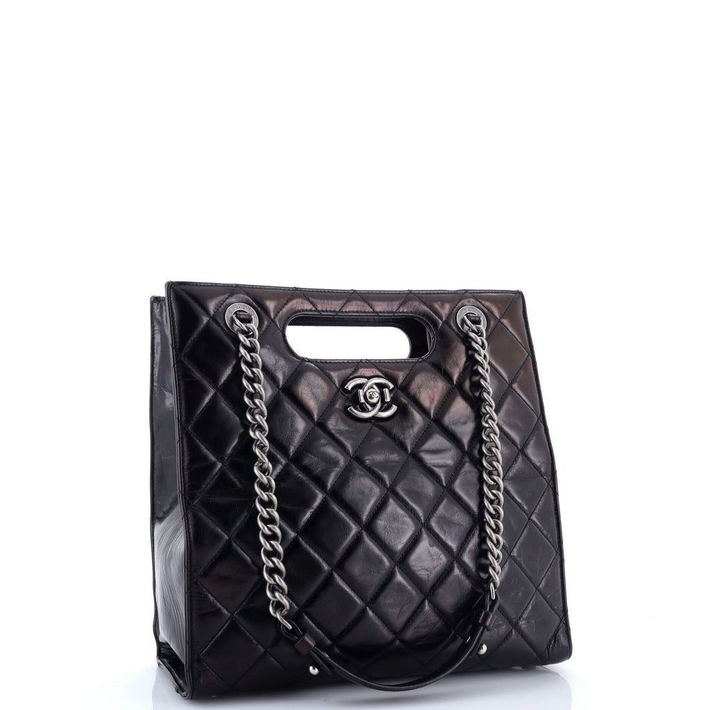 Boy Shopper Quilted Glazed Calfskin Small