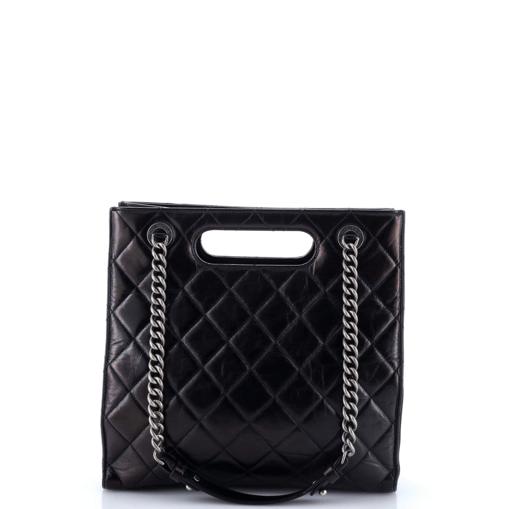 Boy Shopper Quilted Glazed Calfskin Small