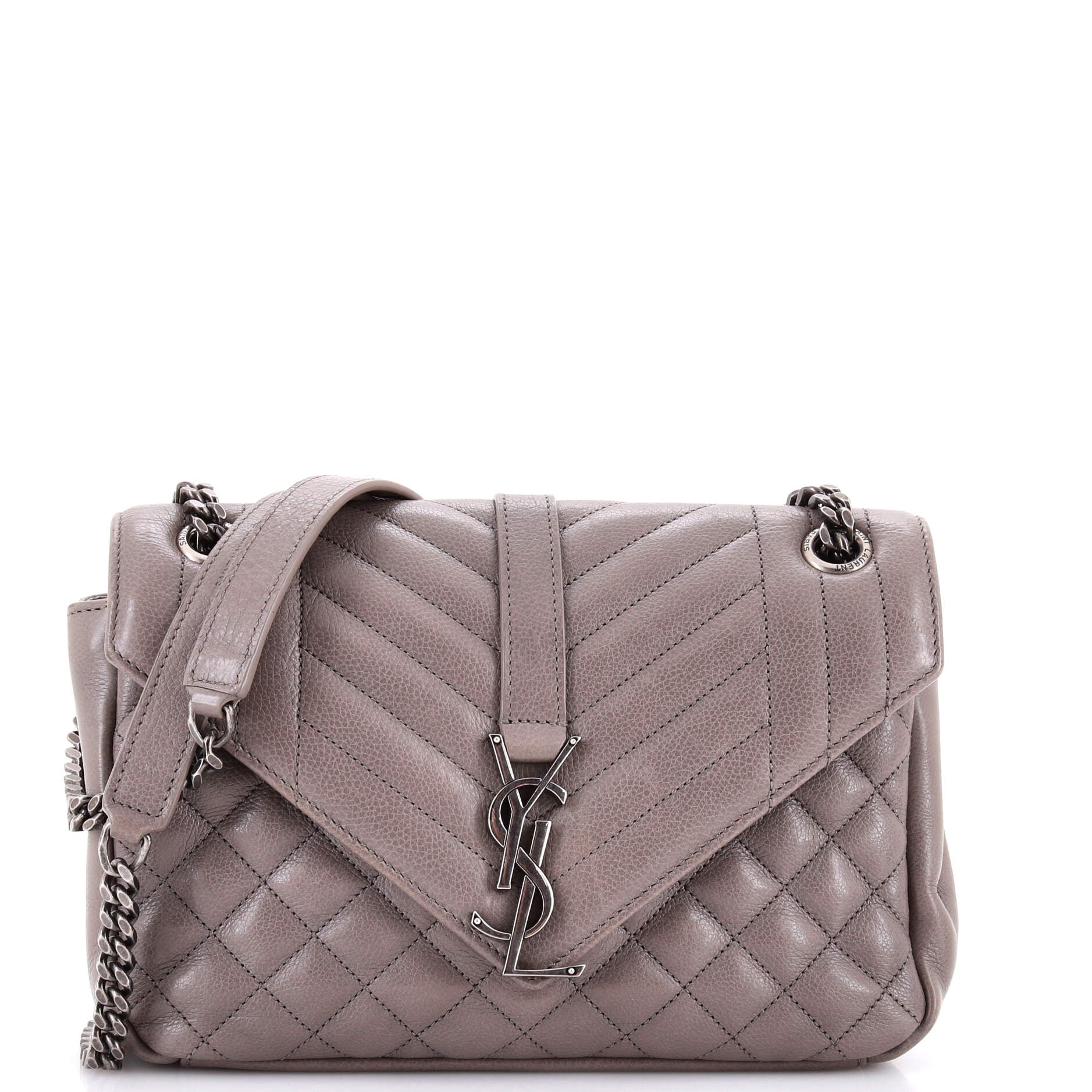Classic Monogram Slouchy Envelope Satchel Mixed Matelasse Leather Medium