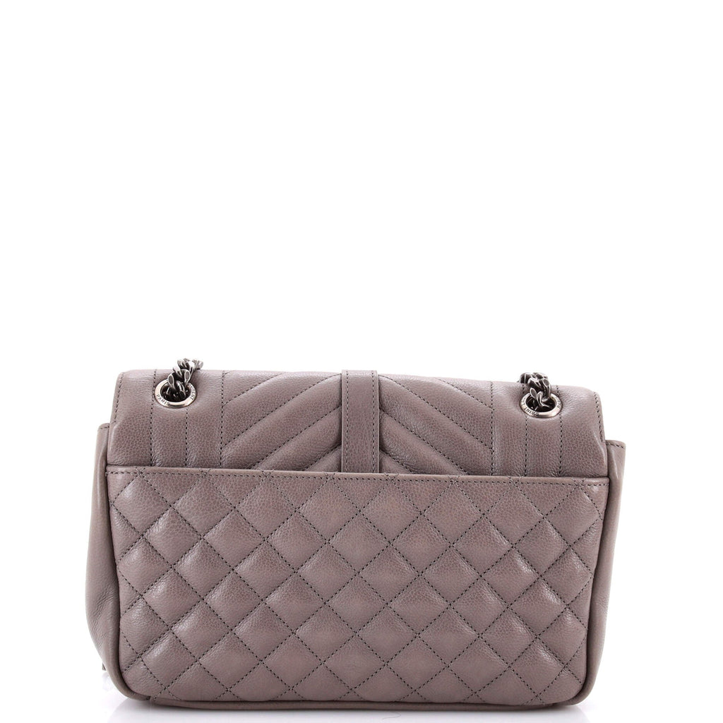Classic Monogram Slouchy Envelope Satchel Mixed Matelasse Leather Medium