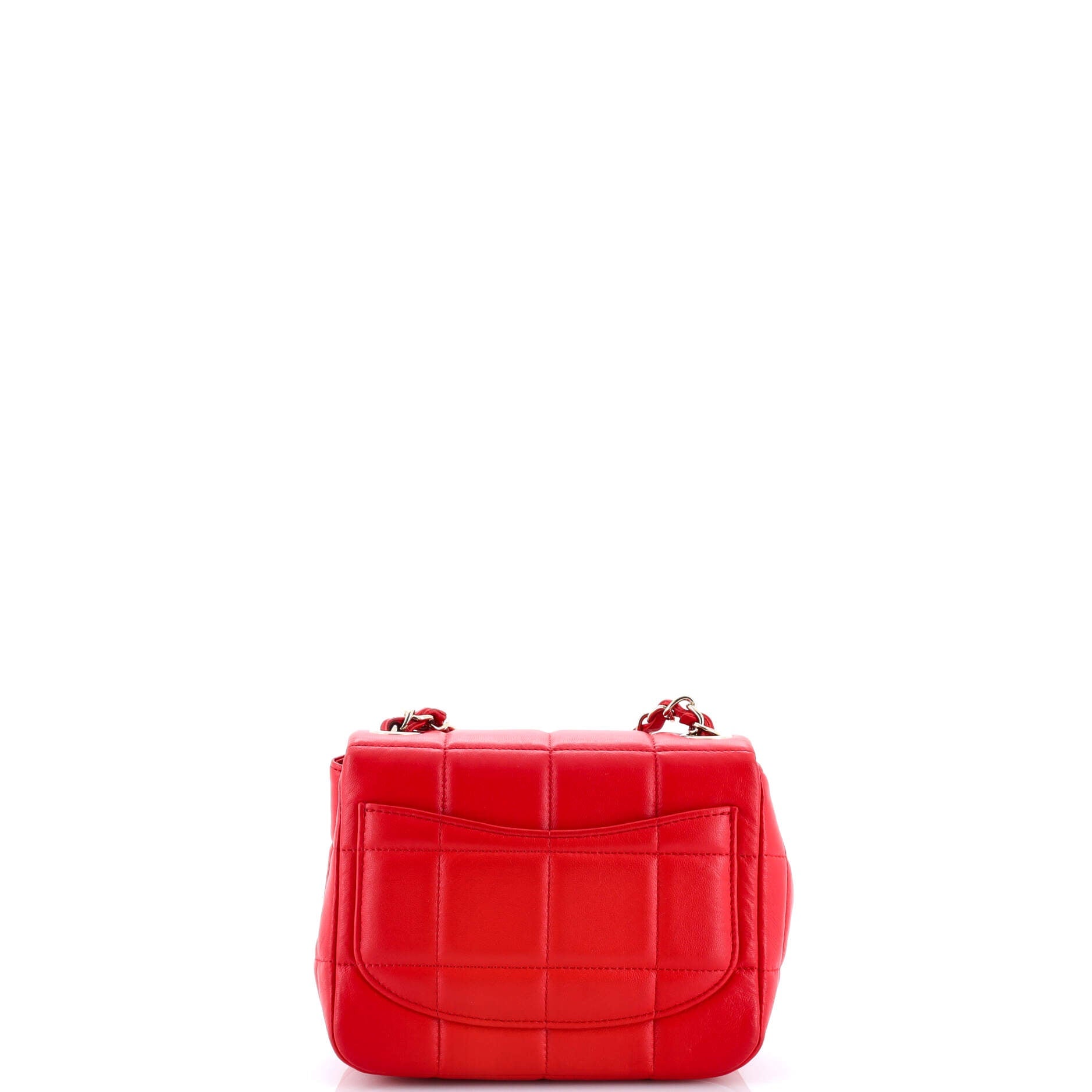 Monacoco Logo Blocks Square Flap Bag Quilted Lambskin with Resin Mini