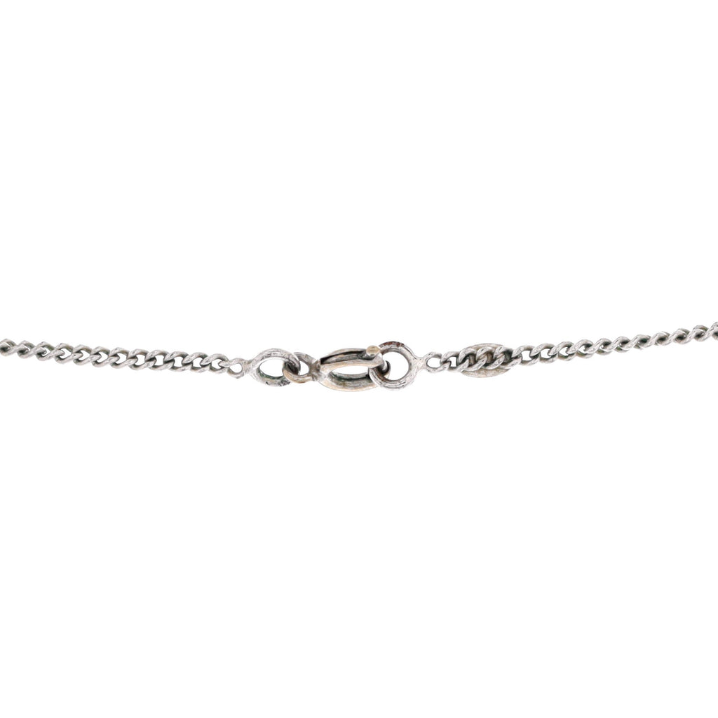 CC Pendant Necklace Metal with Crystals