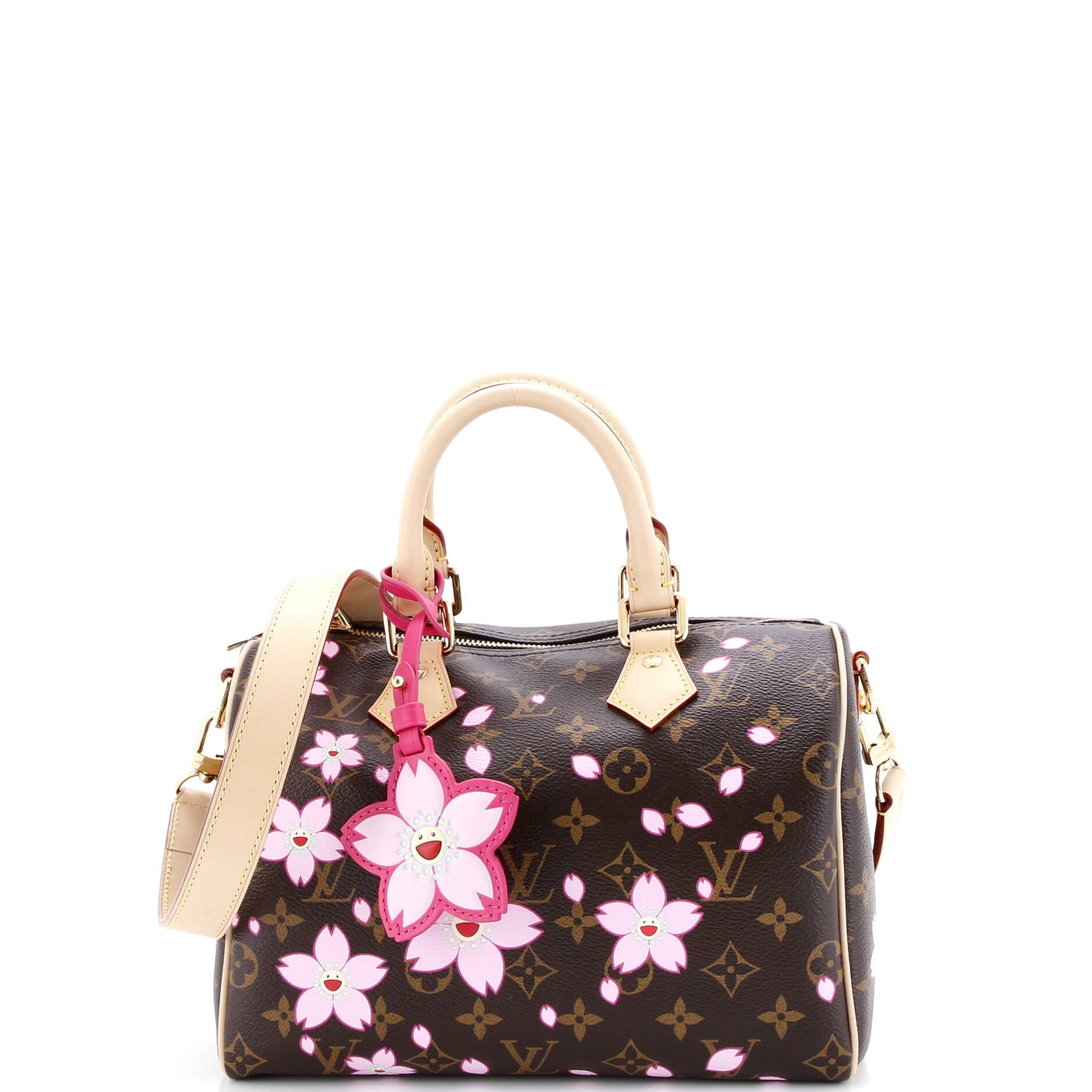 x Takashi Murakami Speedy Handbag Limited Edition Cherry Blossom Monogram 25