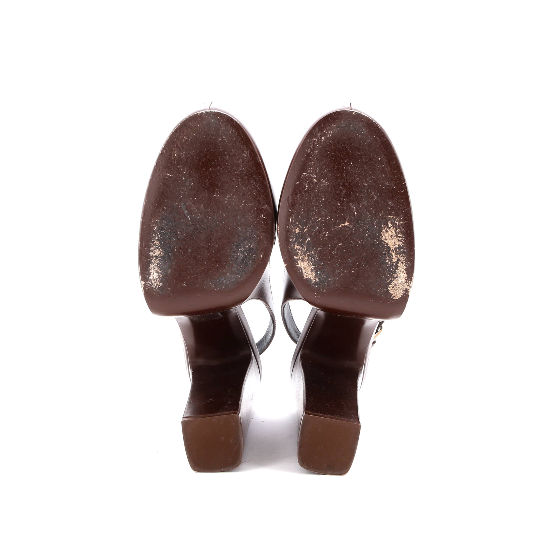 Women's Horsebit Platform Slingback Loafer Pumps Leather