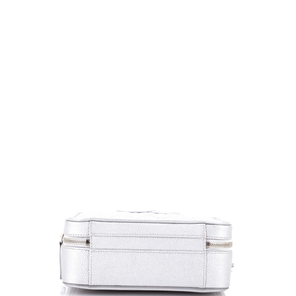 Filigree Vanity Case Quilted Metallic Caviar Medium