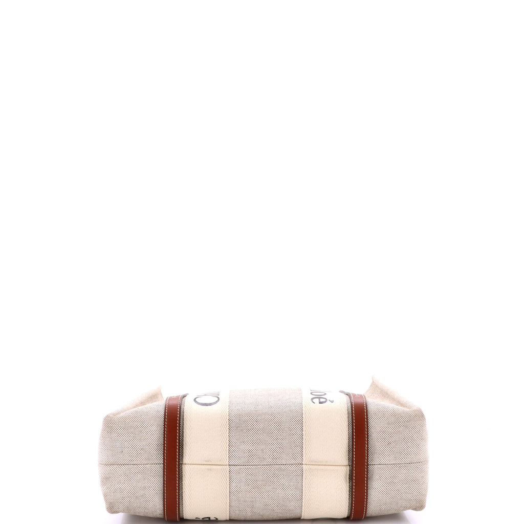 Woody Tote Canvas with Leather Medium