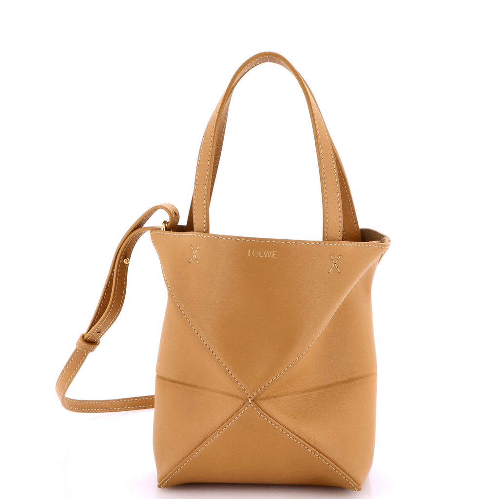 Puzzle Fold Tote Leather Mini