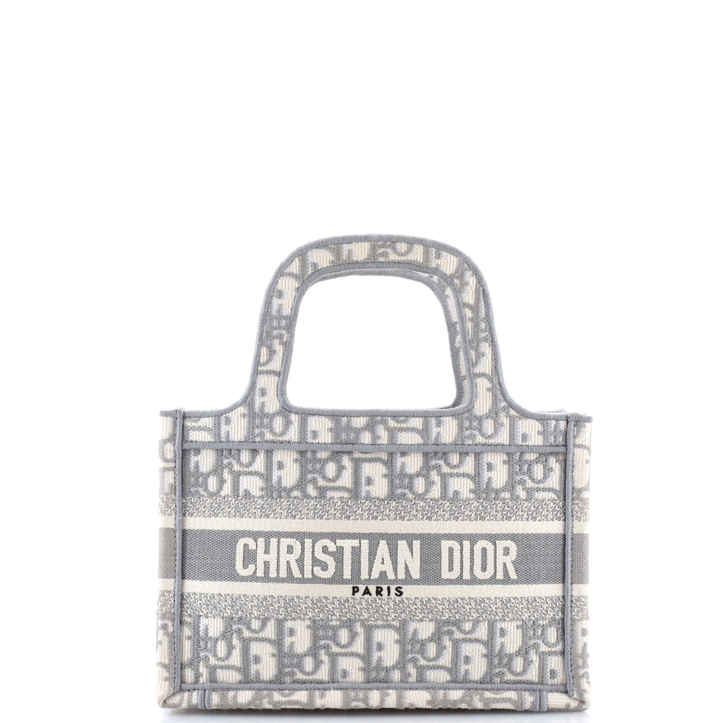 Book Tote Embroidered Canvas Mini
