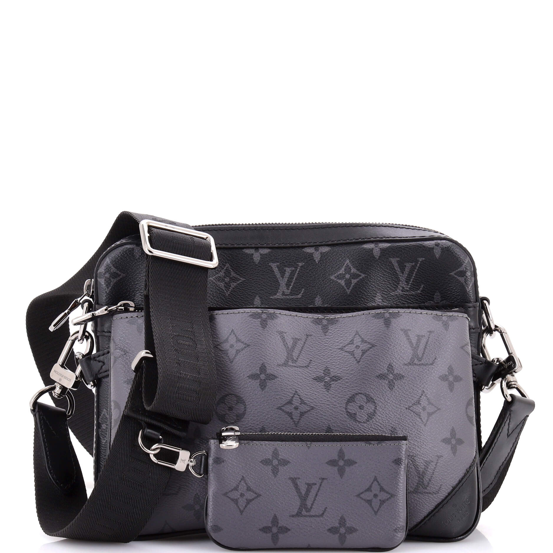 Trio Messenger Bag Reverse Monogram Eclipse Canvas