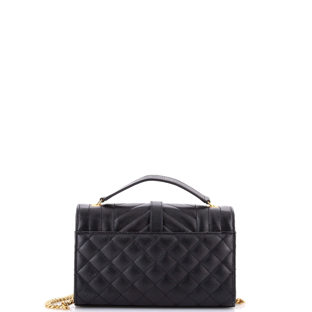 Classic Monogram Envelope Satchel Mixed Matelasse Leather Small