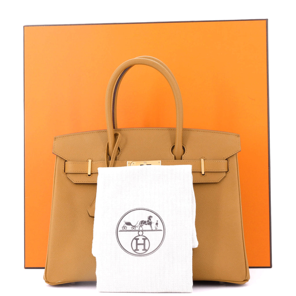Birkin Handbag Sesame Epsom with Gold Hardware 30