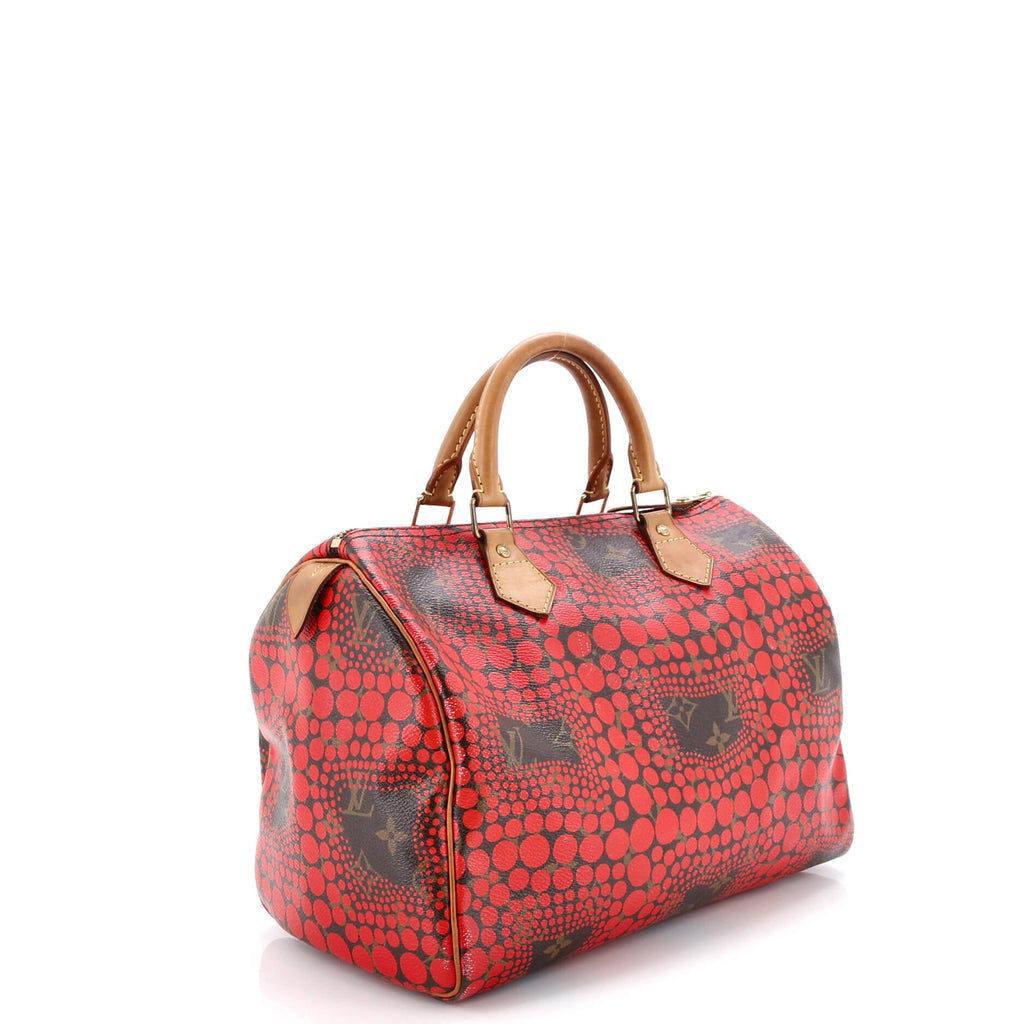 Speedy Handbag Limited Edition Kusama Town Monogram Canvas 30