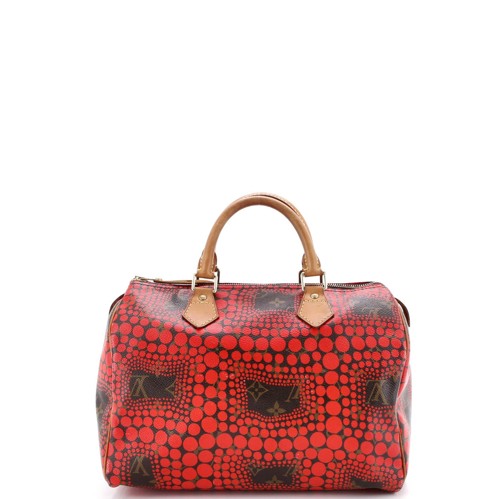 Speedy Handbag Limited Edition Kusama Town Monogram Canvas 30