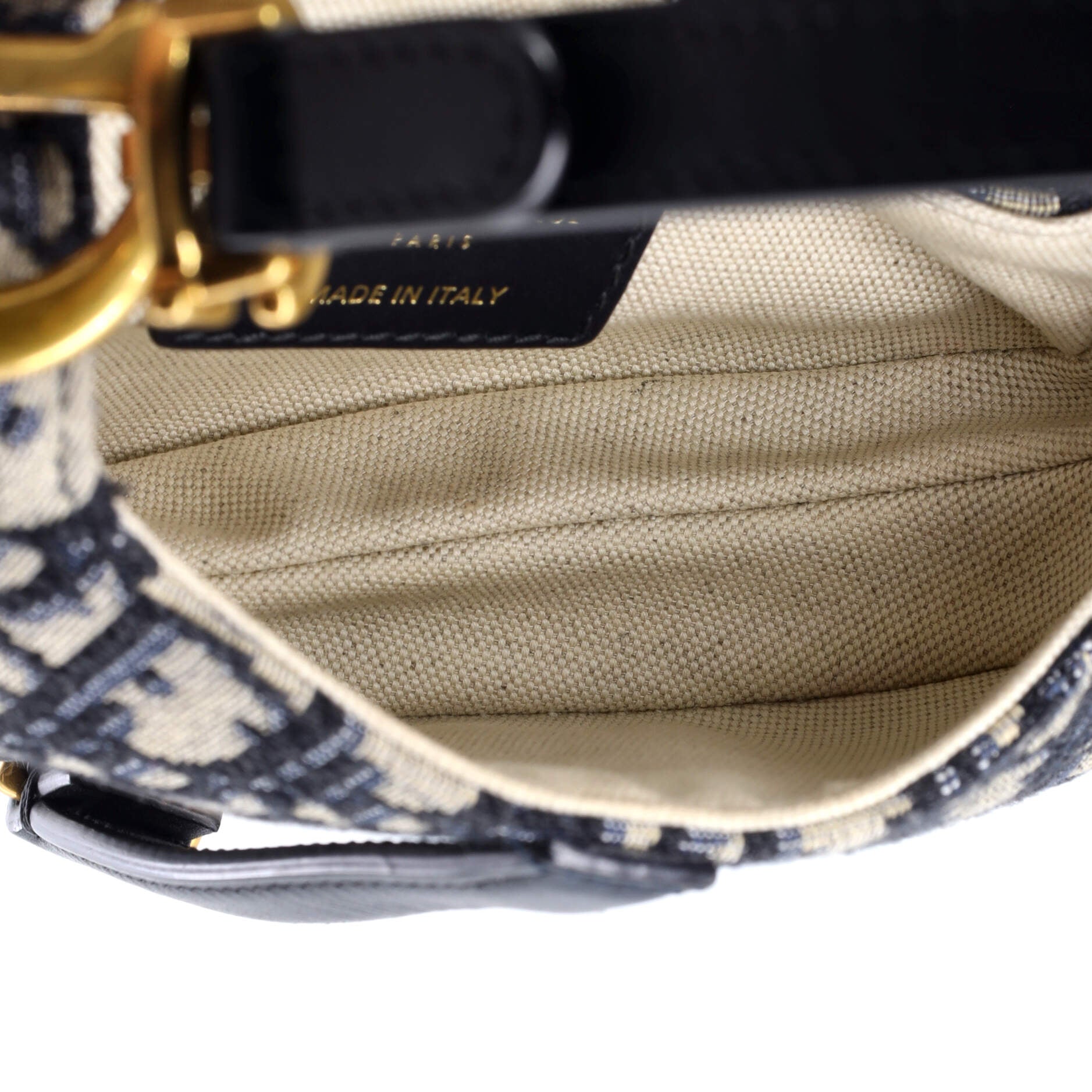 Saddle Handbag Oblique Canvas Mini