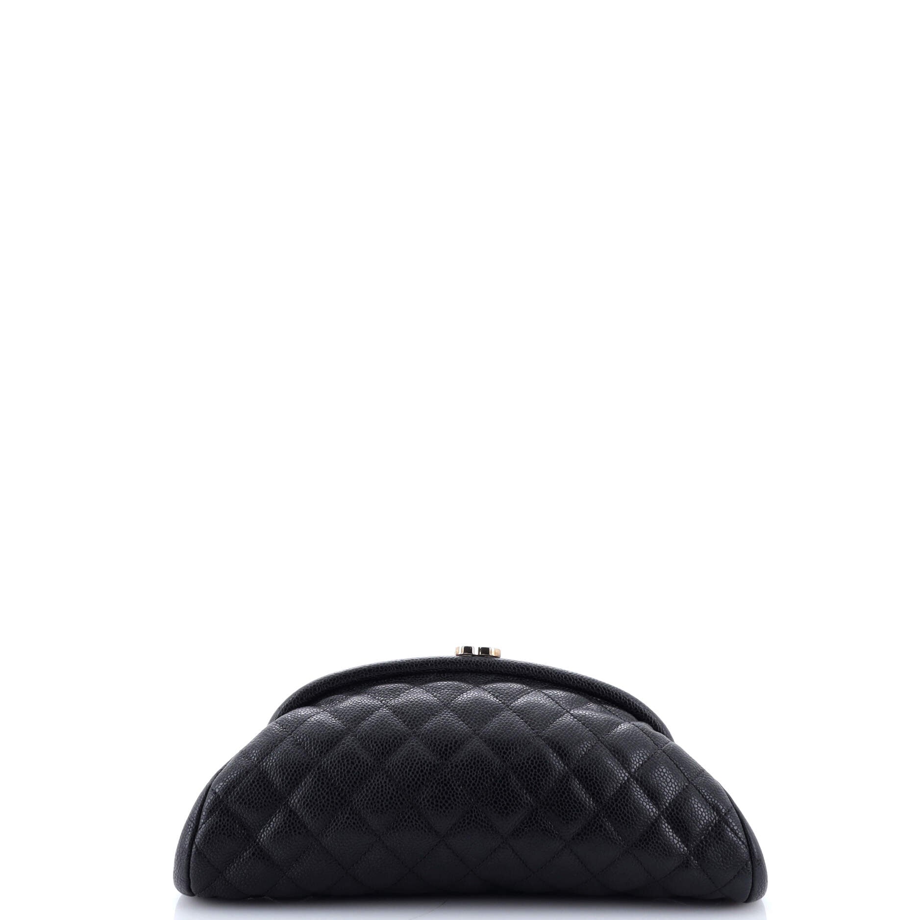 Timeless Clutch Quilted Caviar