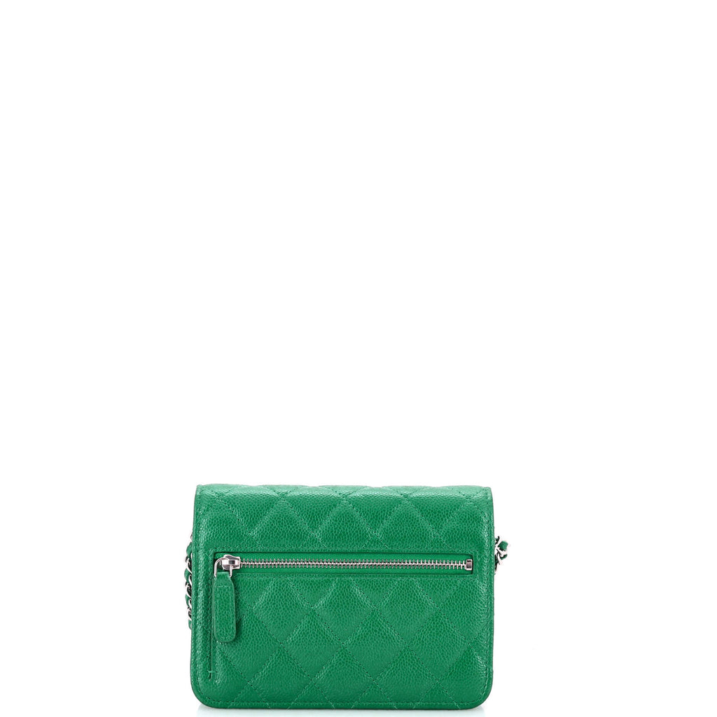 Wallet on Chain Quilted Caviar Mini