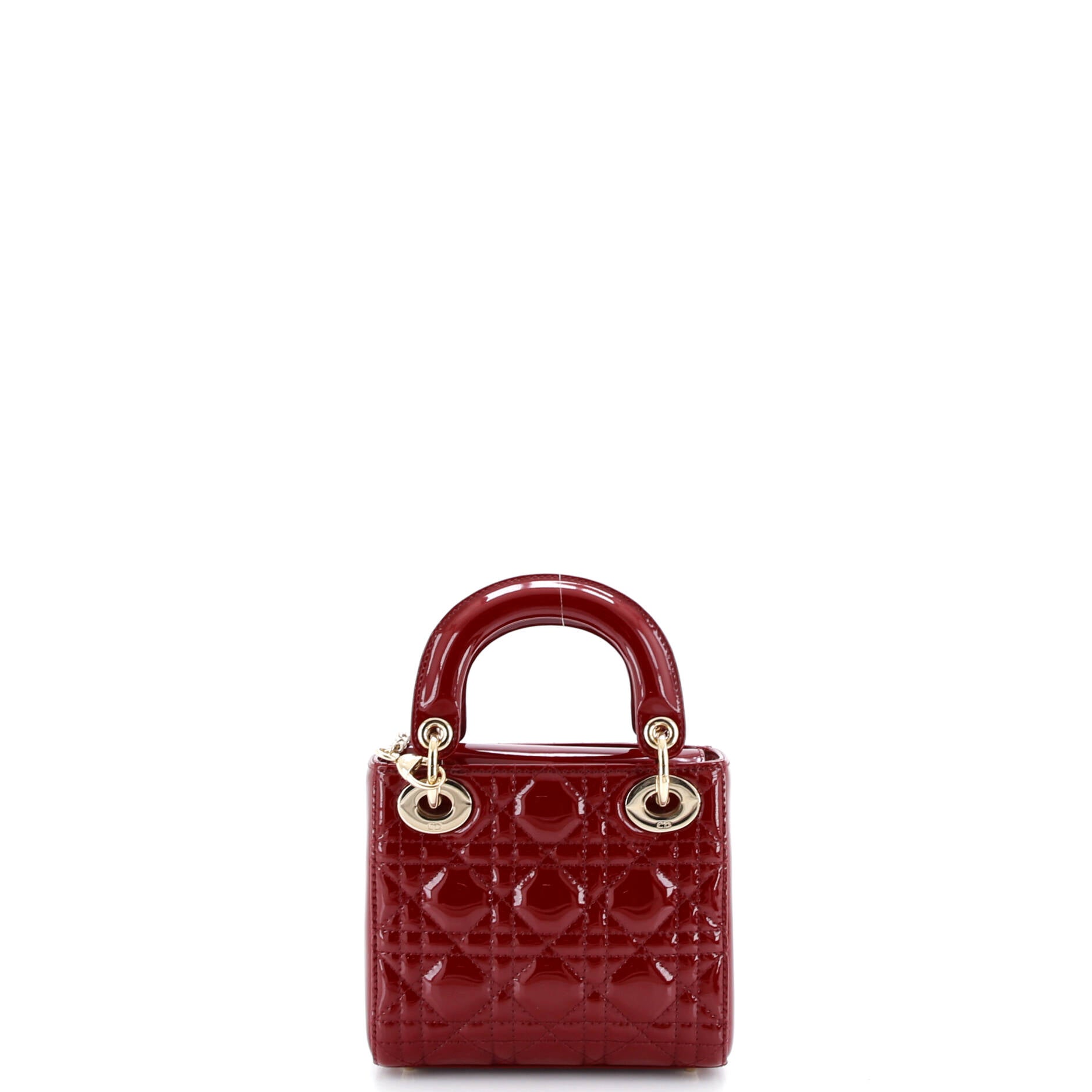 Lady Dior Chain Bag Cannage Quilt Patent Mini
