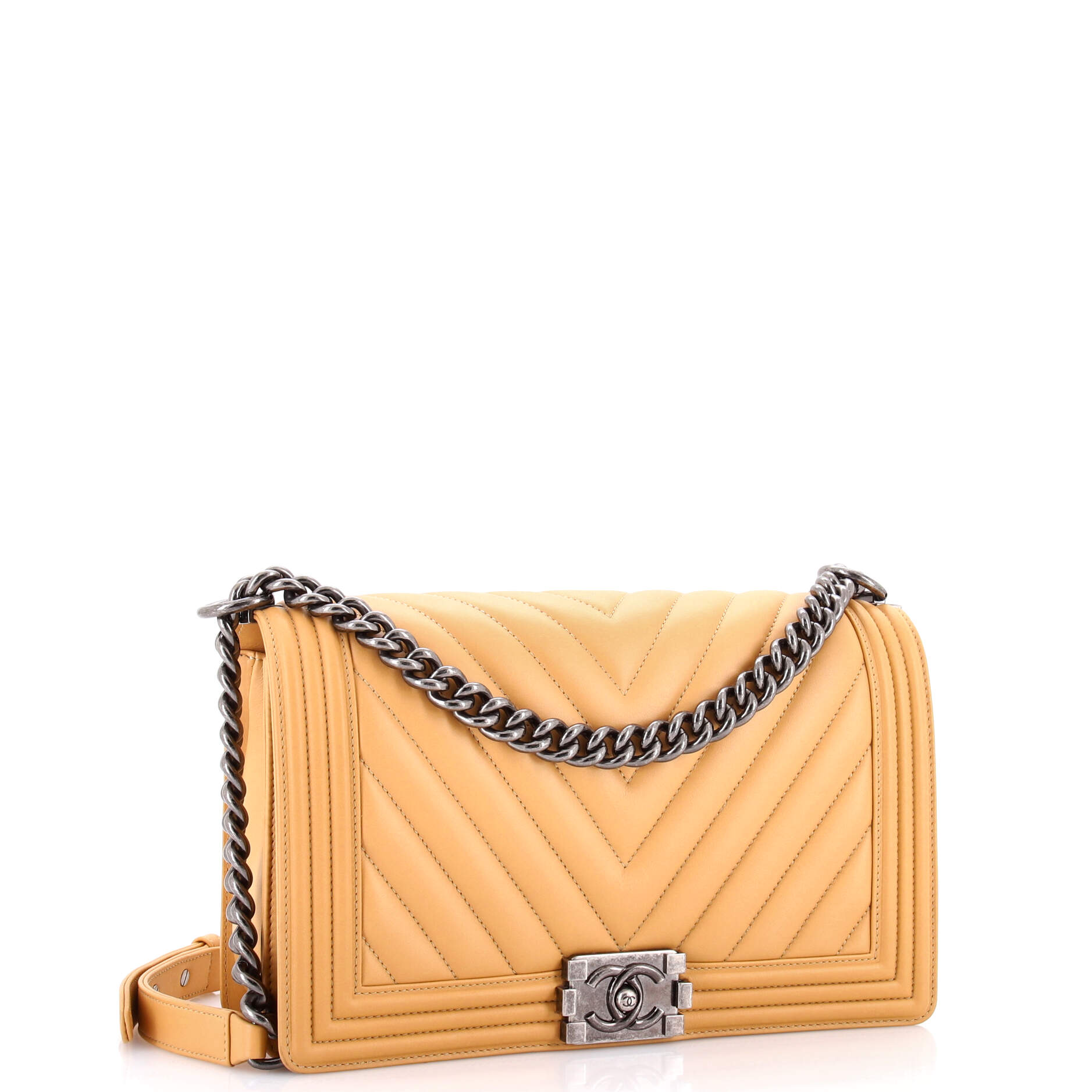 Boy Flap Bag Chevron Lambskin New Medium