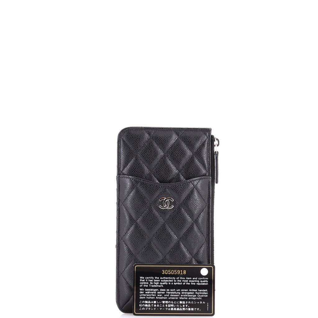 Classic Phone Case Pouch Quilted Caviar