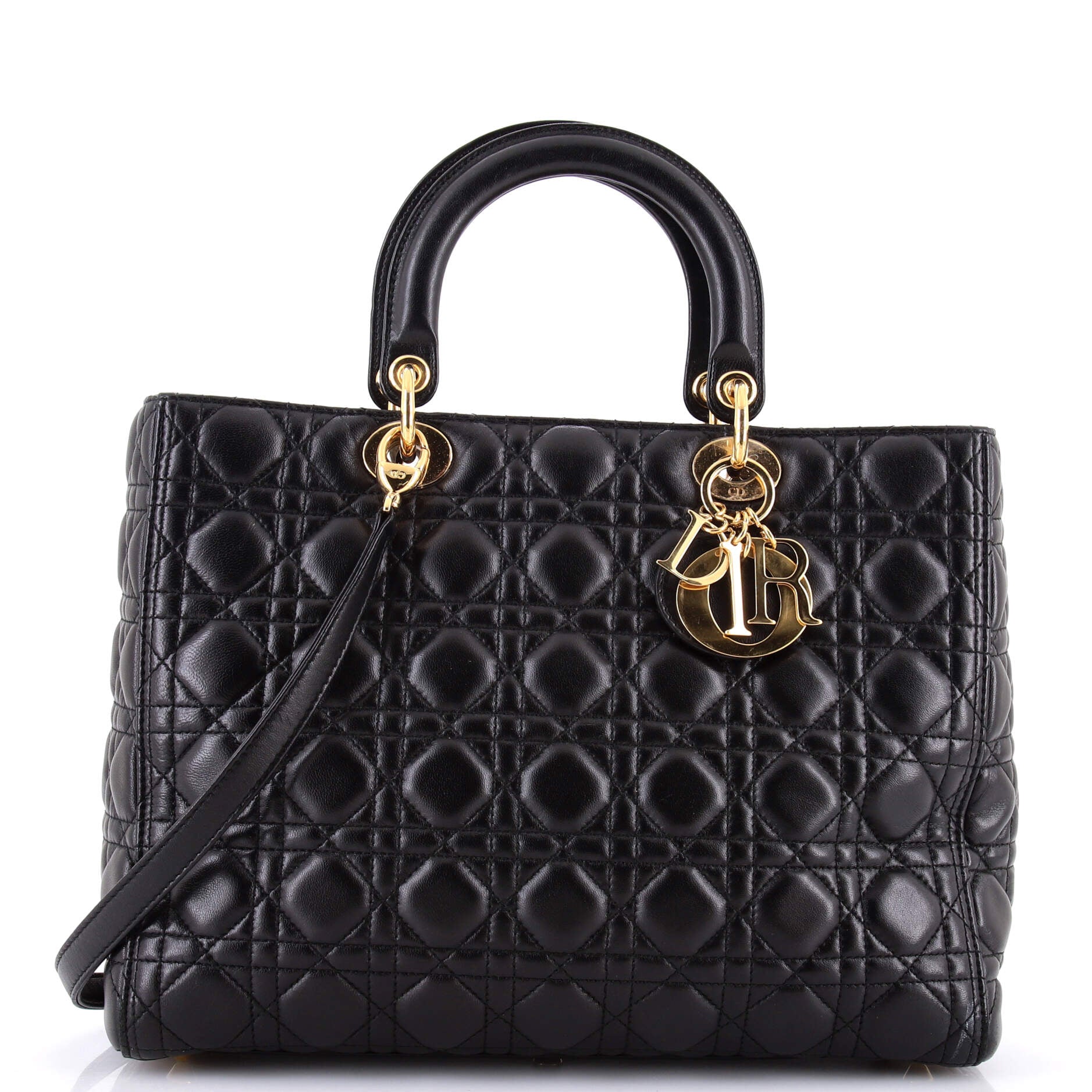 Lady Dior Bag Cannage Quilt Lambskin Large