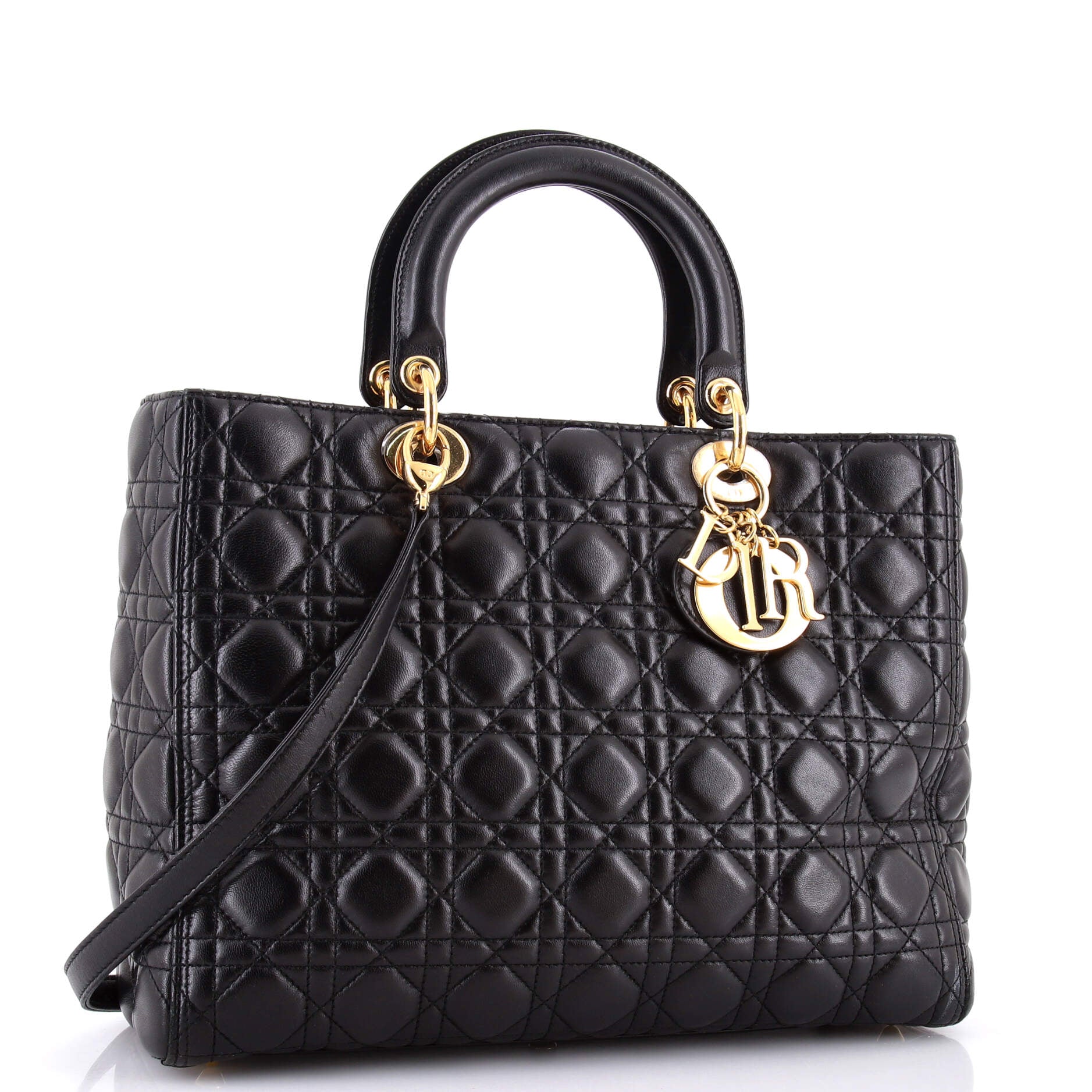 Lady Dior Bag Cannage Quilt Lambskin Large