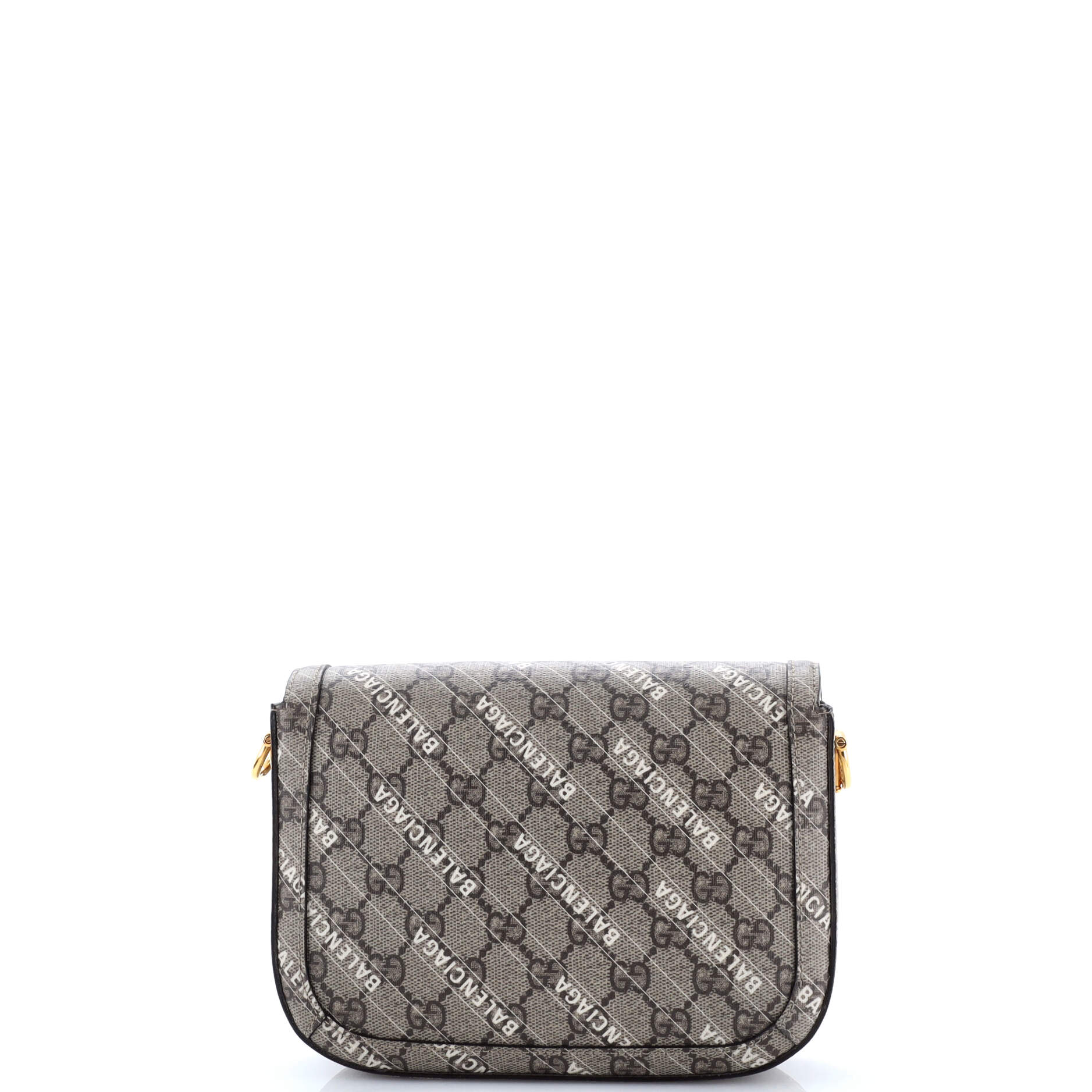 x Balenciaga The Hacker Project Horsebit 1955 Shoulder Bag GG Coated Canvas Small