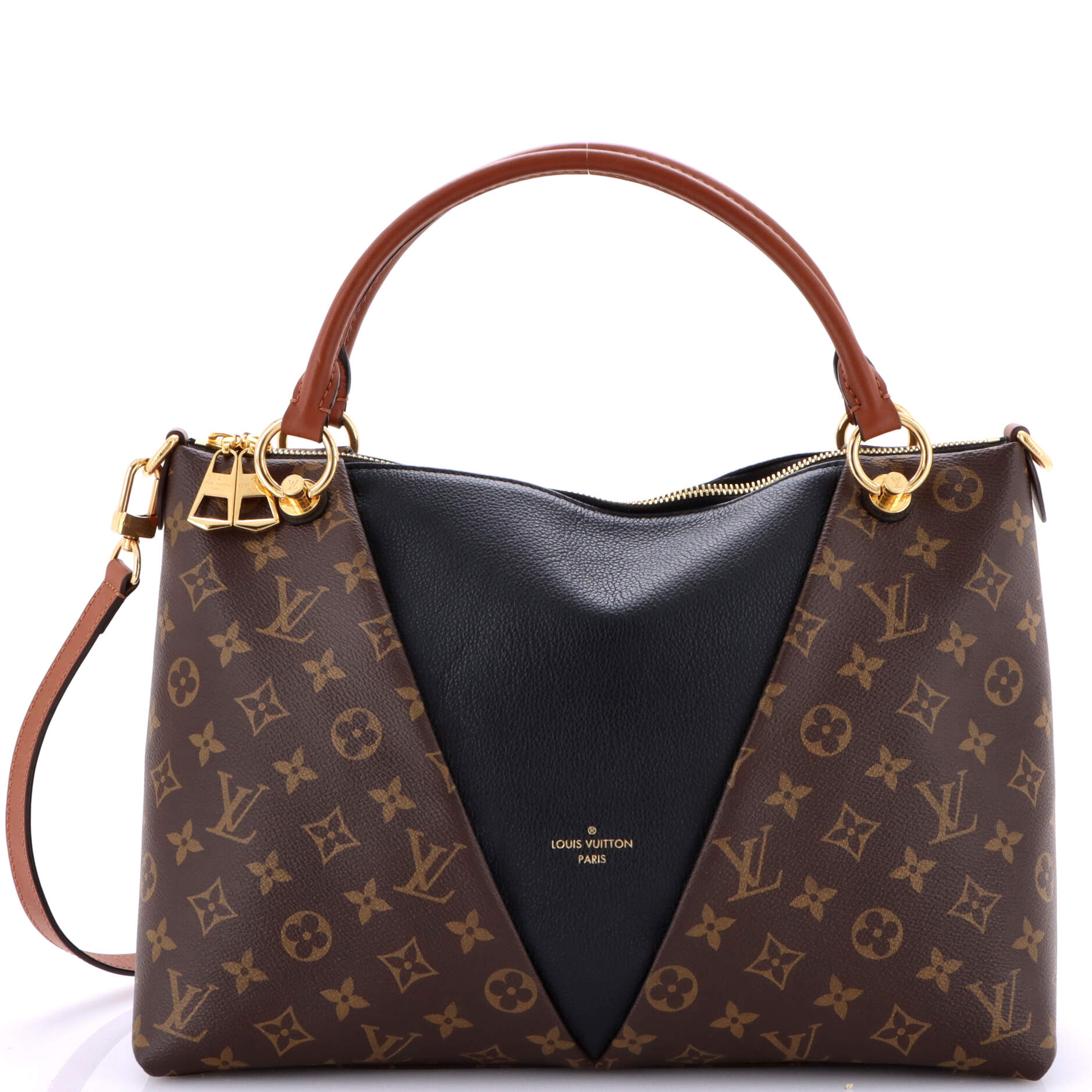 V Tote Monogram Canvas and Leather MM