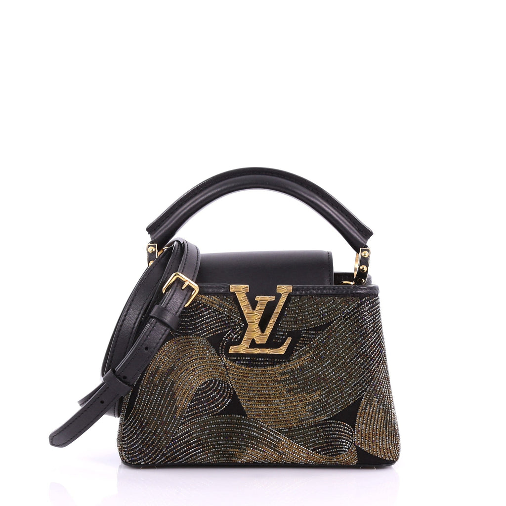 Capucines Handbag Beaded Leather Mini