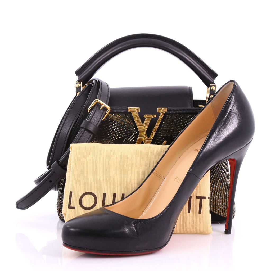 Capucines Handbag Beaded Leather Mini