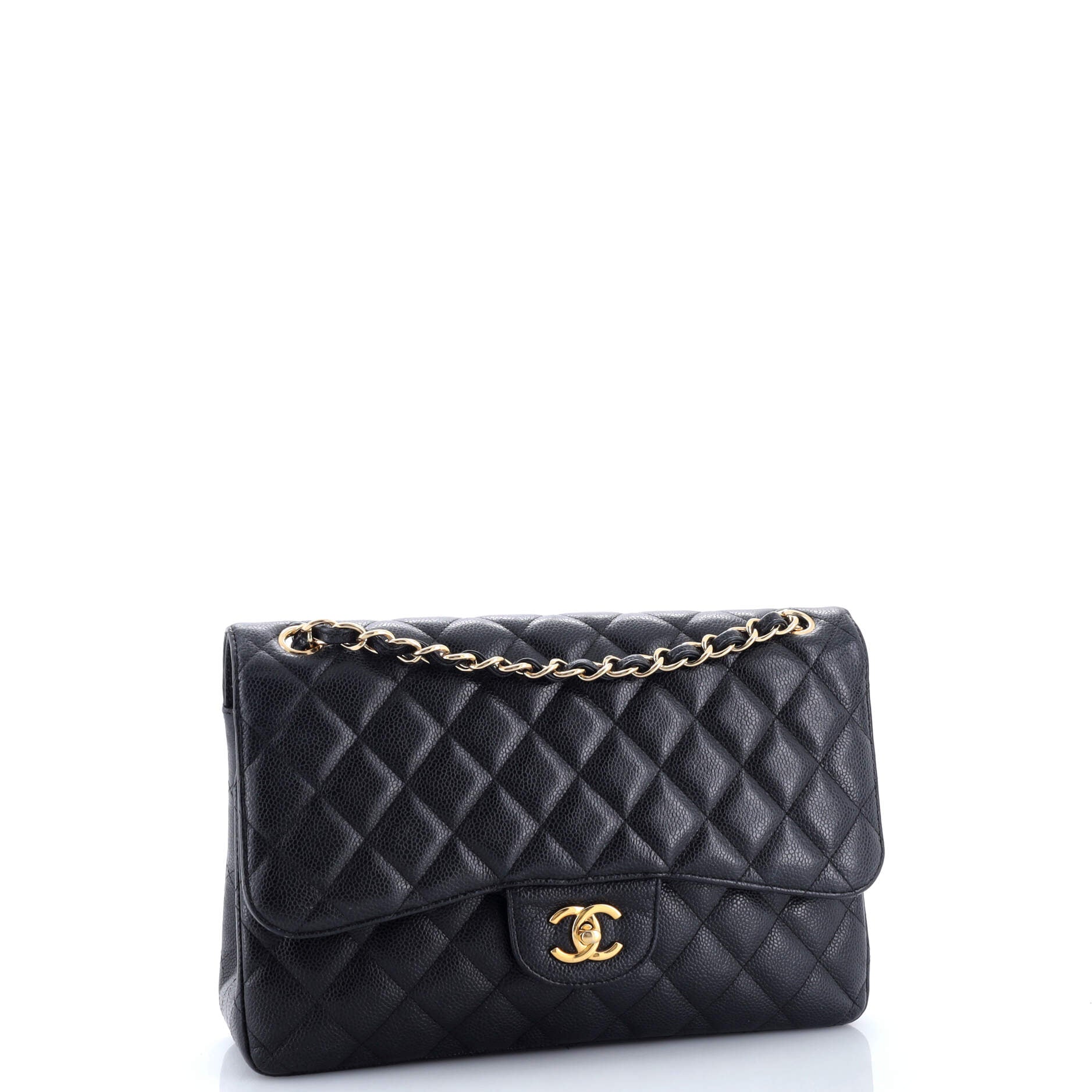 Classic Double Flap Bag Quilted Caviar Jumbo
