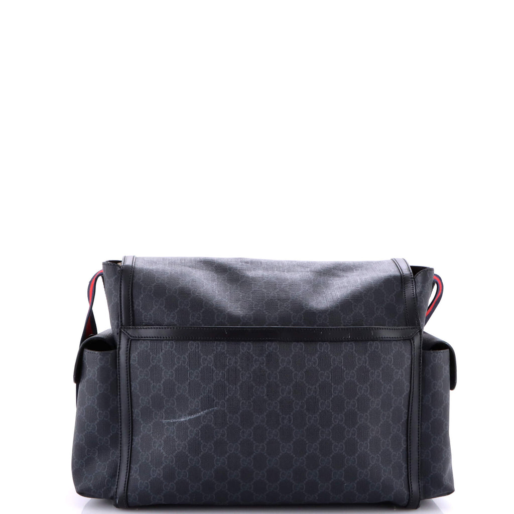 Web Strap Diaper Bag GG Coated Canvas Small