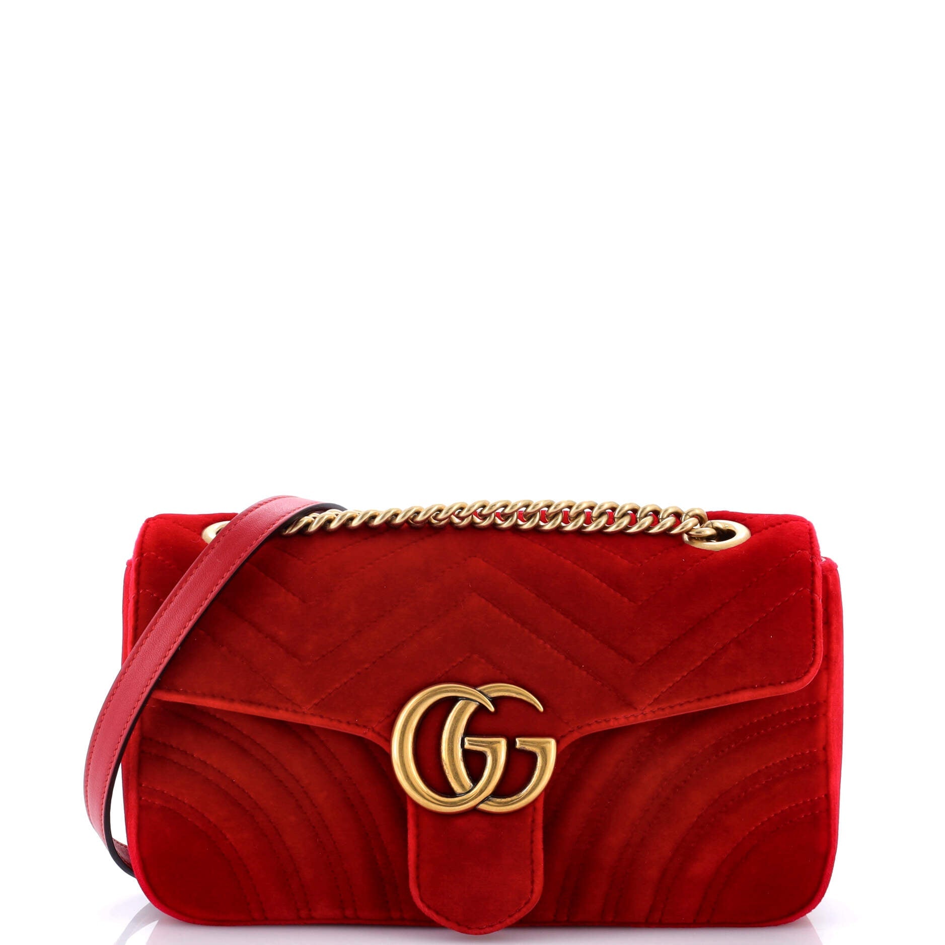 GG Marmont Flap Bag Matelasse Velvet Small