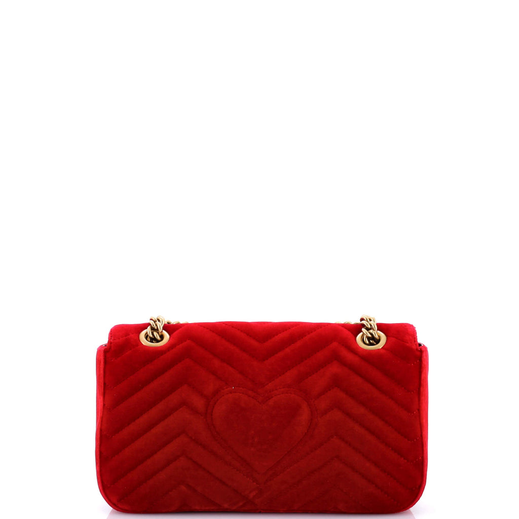 GG Marmont Flap Bag Matelasse Velvet Small