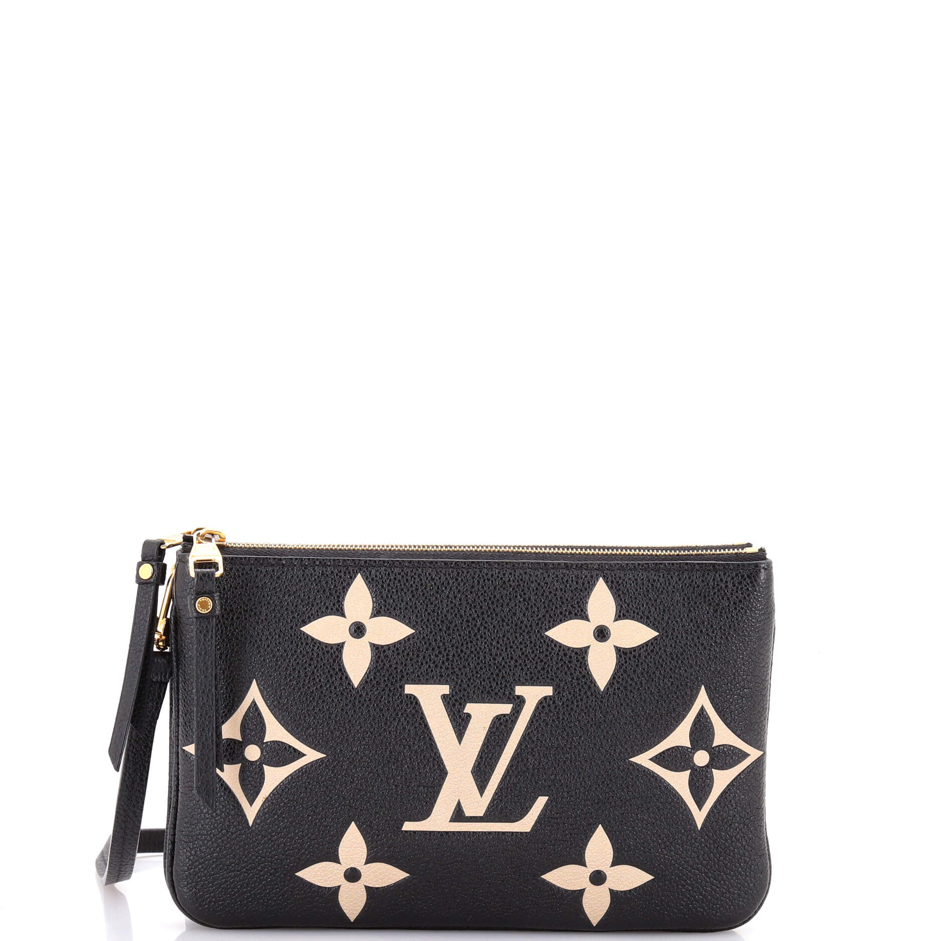 Double Zip Pochette Bicolor Monogram Empreinte Giant