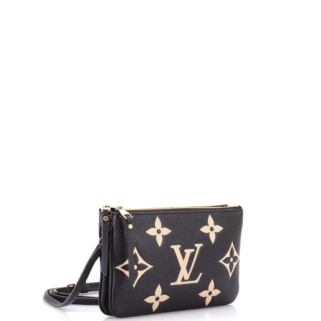 Double Zip Pochette Bicolor Monogram Empreinte Giant