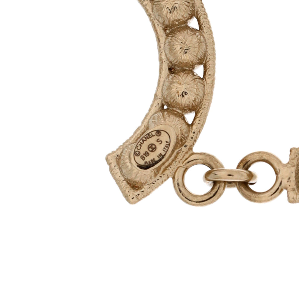 CHA-NEL Drop Earrings Metal with Crystals