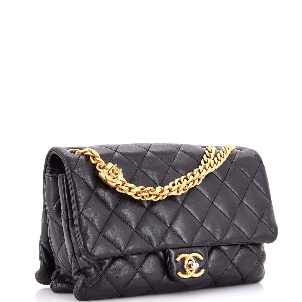 All Slide Long Flap Bag Quilted Lambskin Medium