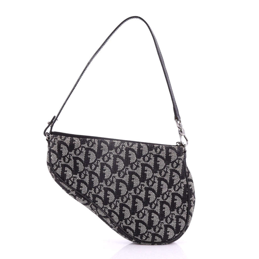 Vintage Saddle Bag Diorissimo Canvas Mini
